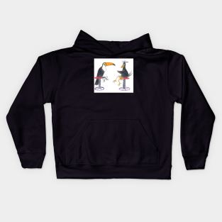 Crow Meets Toucan Kids Hoodie